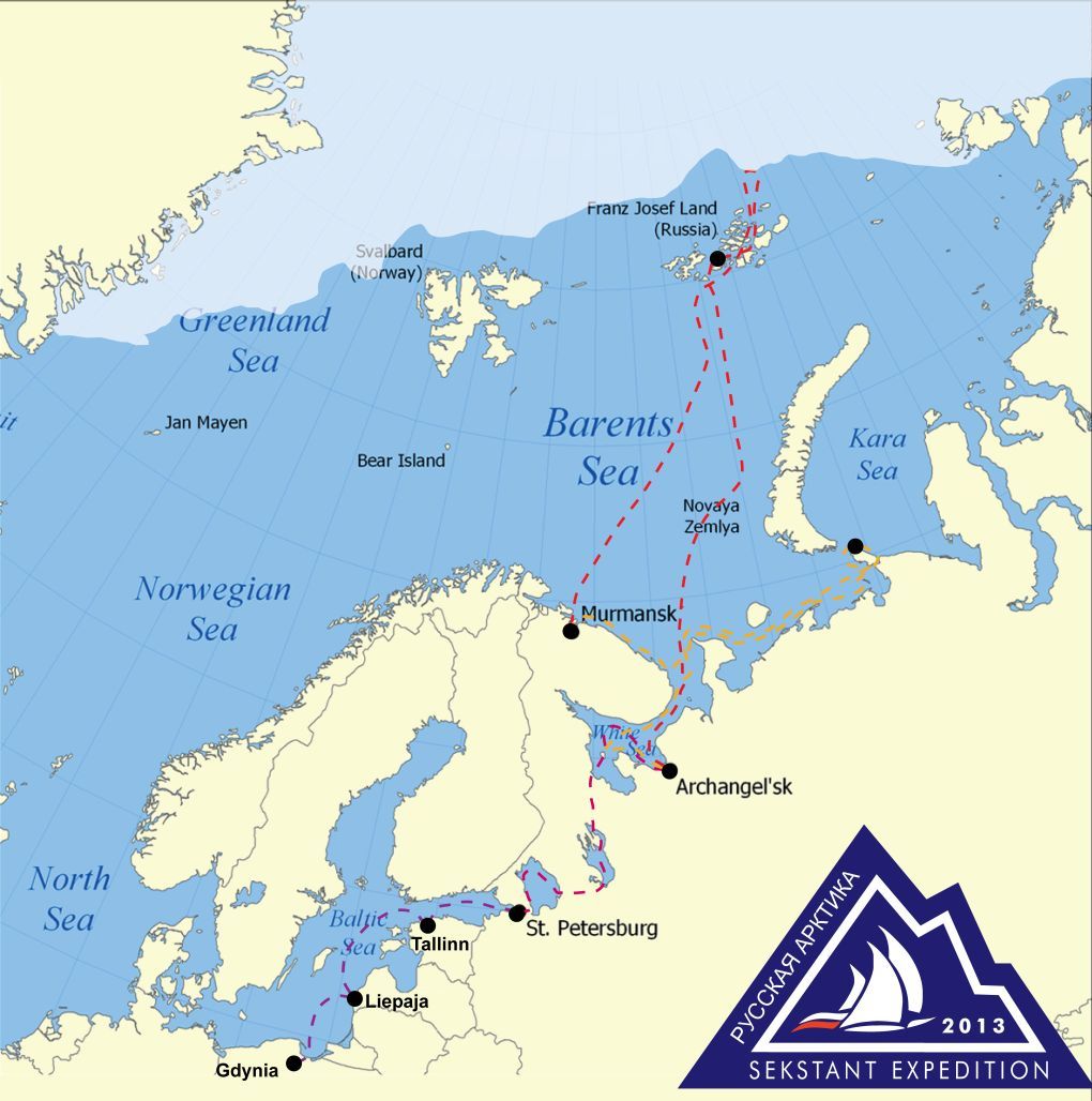 Rosyjska Arktyka trasa wyprawy