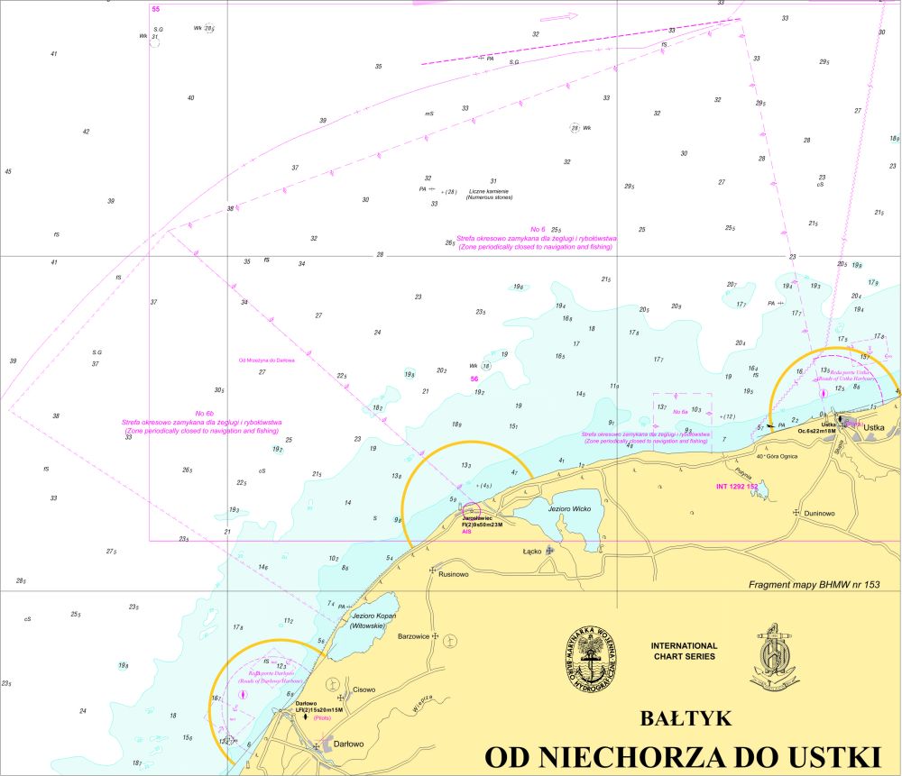 Baltyk od Niechorza do Ustki - mapa morska