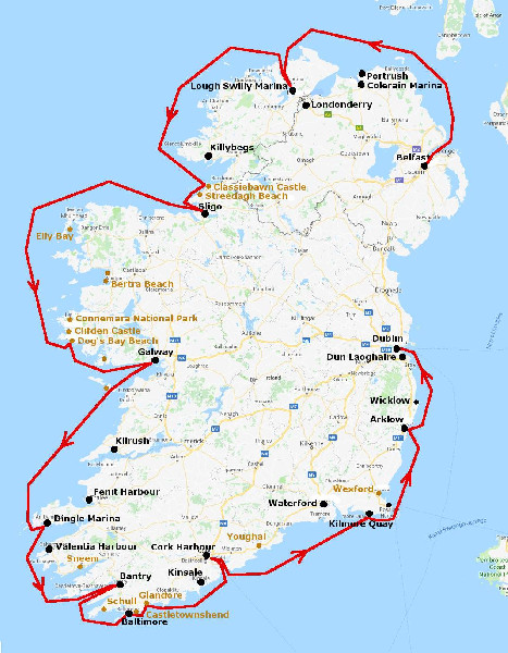 Wyprawa Wokół Wysp Brytyjskich  etap 5 Dookoła Irlandii 