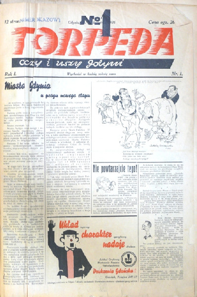 [t]Pierwszy numer tygodnika „Torpeda” z 25 kwietnia 1936 roku [/t] [s]Reprodukcja wykonana z mikrofilmu[/s]